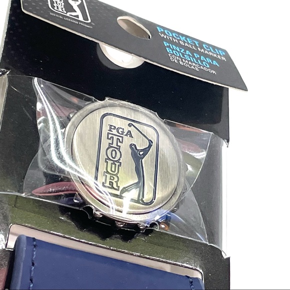 PGA Tour Golf Metallic Pocket Clip Unisex With Ball Marker Peacoat Blue New - Picture 15 of 16